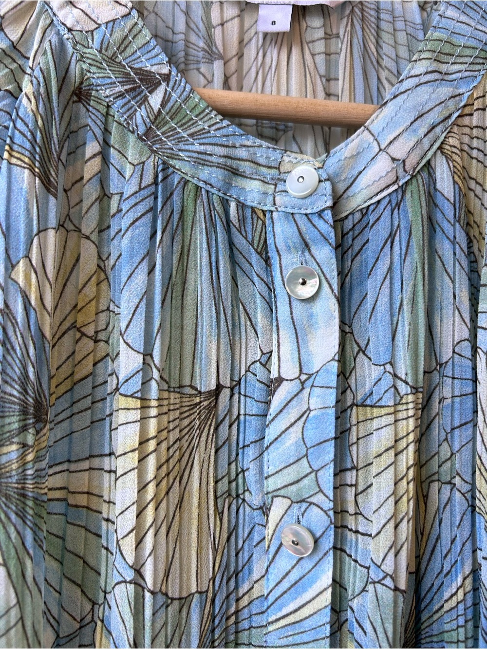 New Veronica Beard Fennel Pleated Blouse - Picture 5 of 12